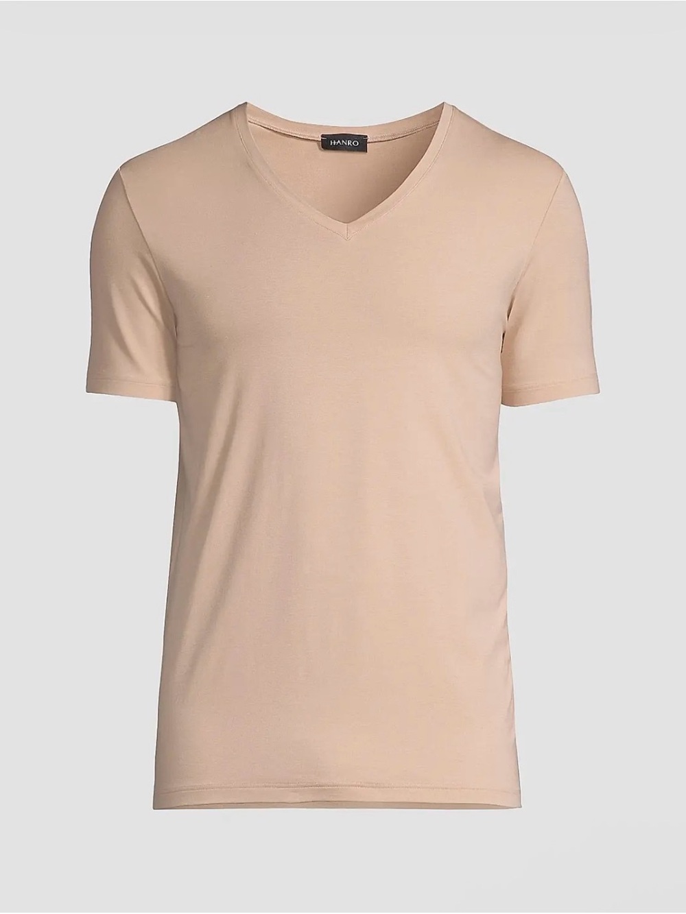 HANRO Men’s Cotton Superior Short Sleeve V-Neck Tee